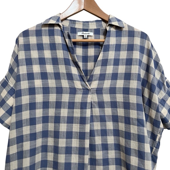 Madewell Gingham Seersucker Daily Shirt in blue and white - Picture 4 of 8